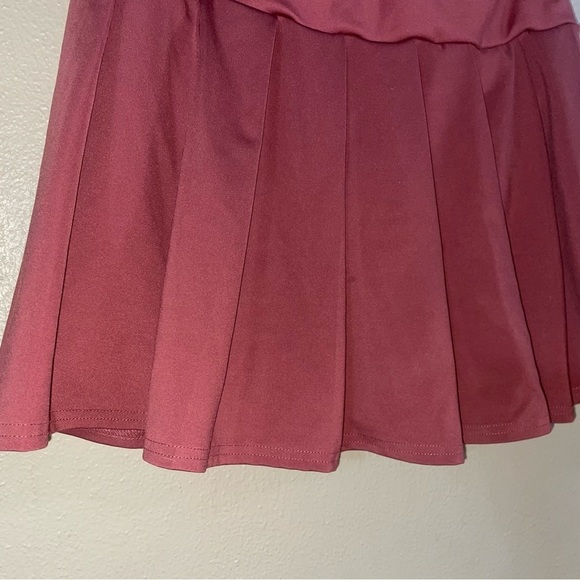 La Kottee Mauve Pleated Activewear Skort Size Small Preppy Workout Casual Fab - Picture 3 of 7